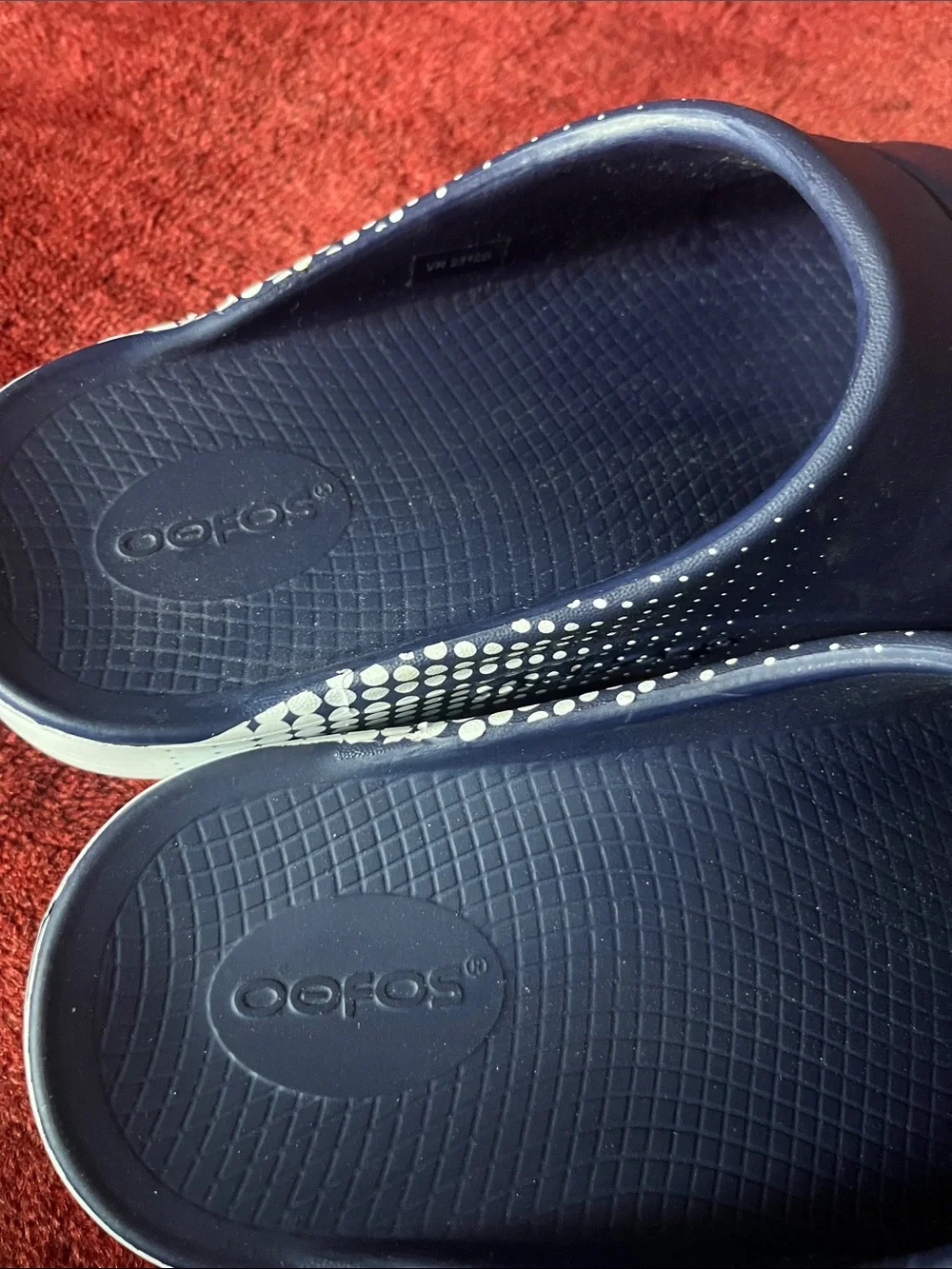 OOFOS OOAHH Sport Slide Sandal Navy Matrix